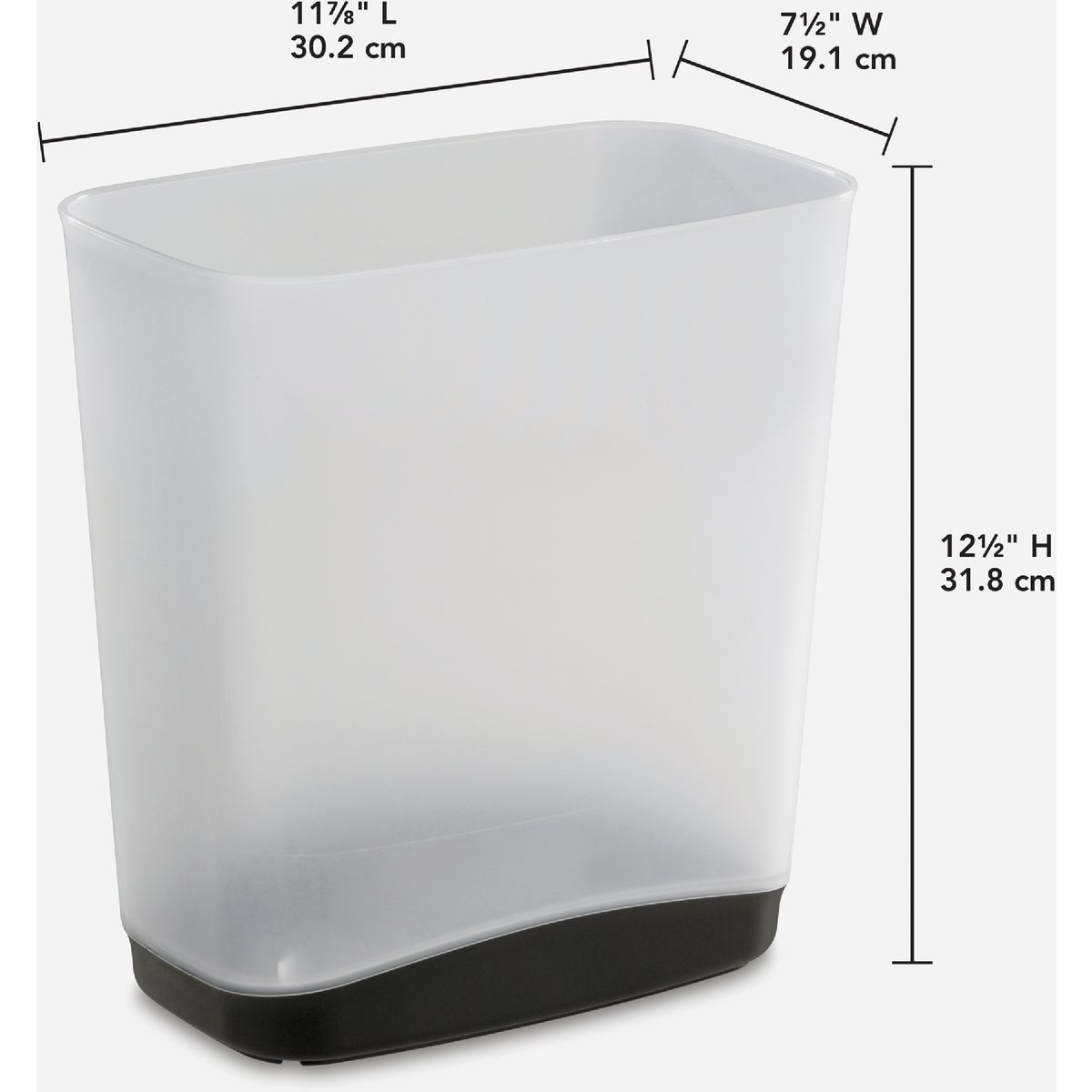 Sterilite 3.3 Gal. Rectangular Slim Wastebasket Image 2