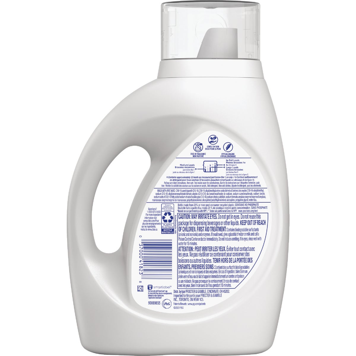 Tide 42 Oz. 32 Load Free & Gentle Liquid Laundry Detergent Image 3