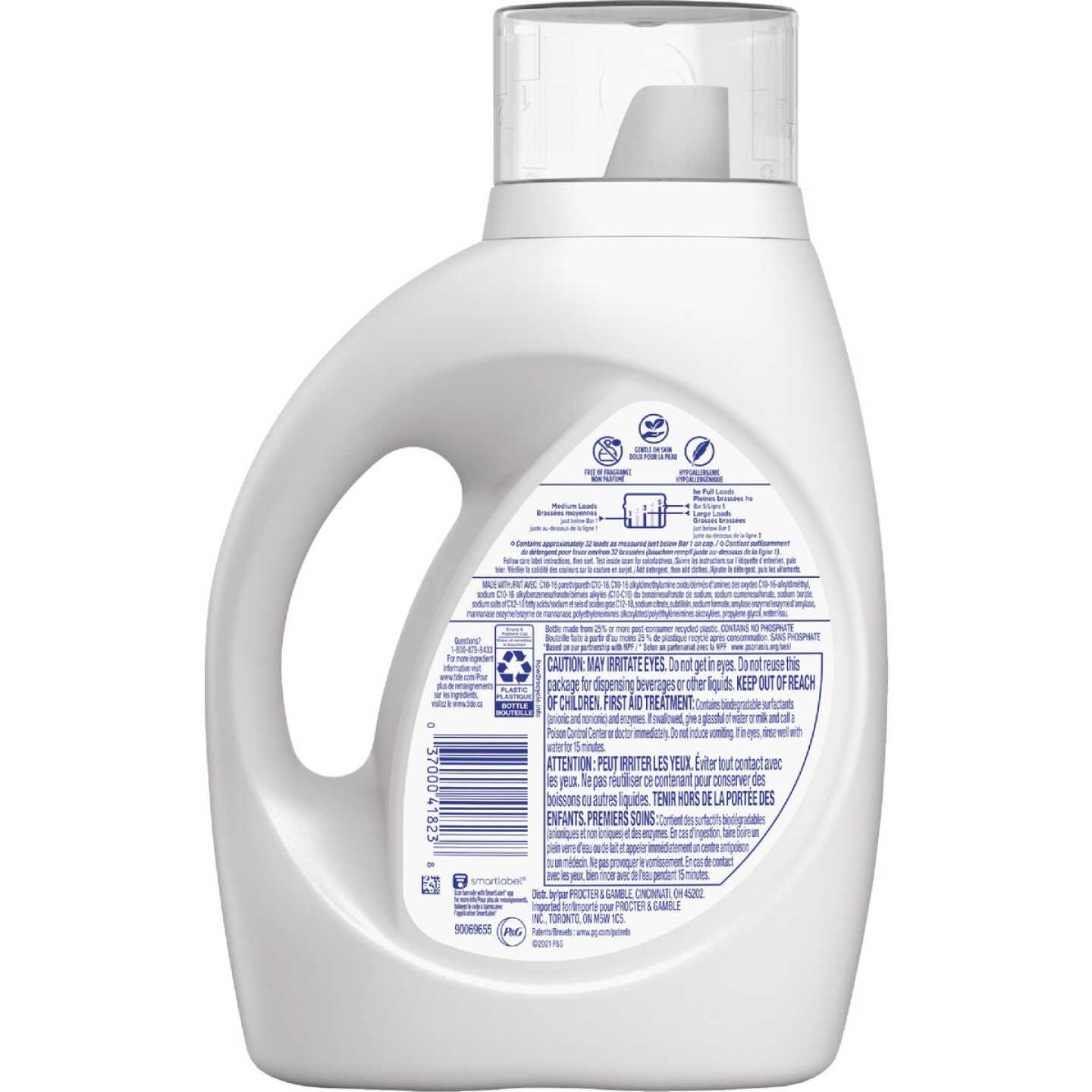 Tide 42 Oz. 32 Load Free & Gentle Liquid Laundry Detergent Image 3