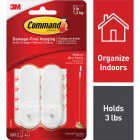 Command Medium Wire Hooks, White, 2 Hooks, 4 Strips Image 2
