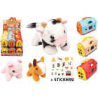 Diamond Visions Plush Farm Animal with House Carrying Case Image 1