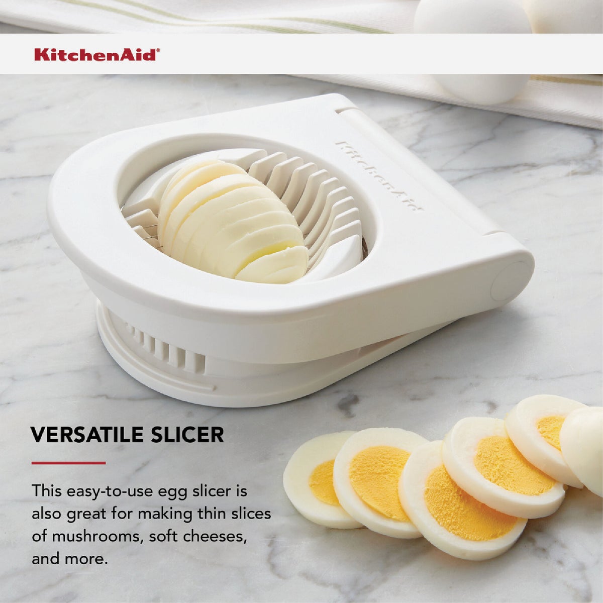 KitchenAid Classic White Egg Slicer Image 3