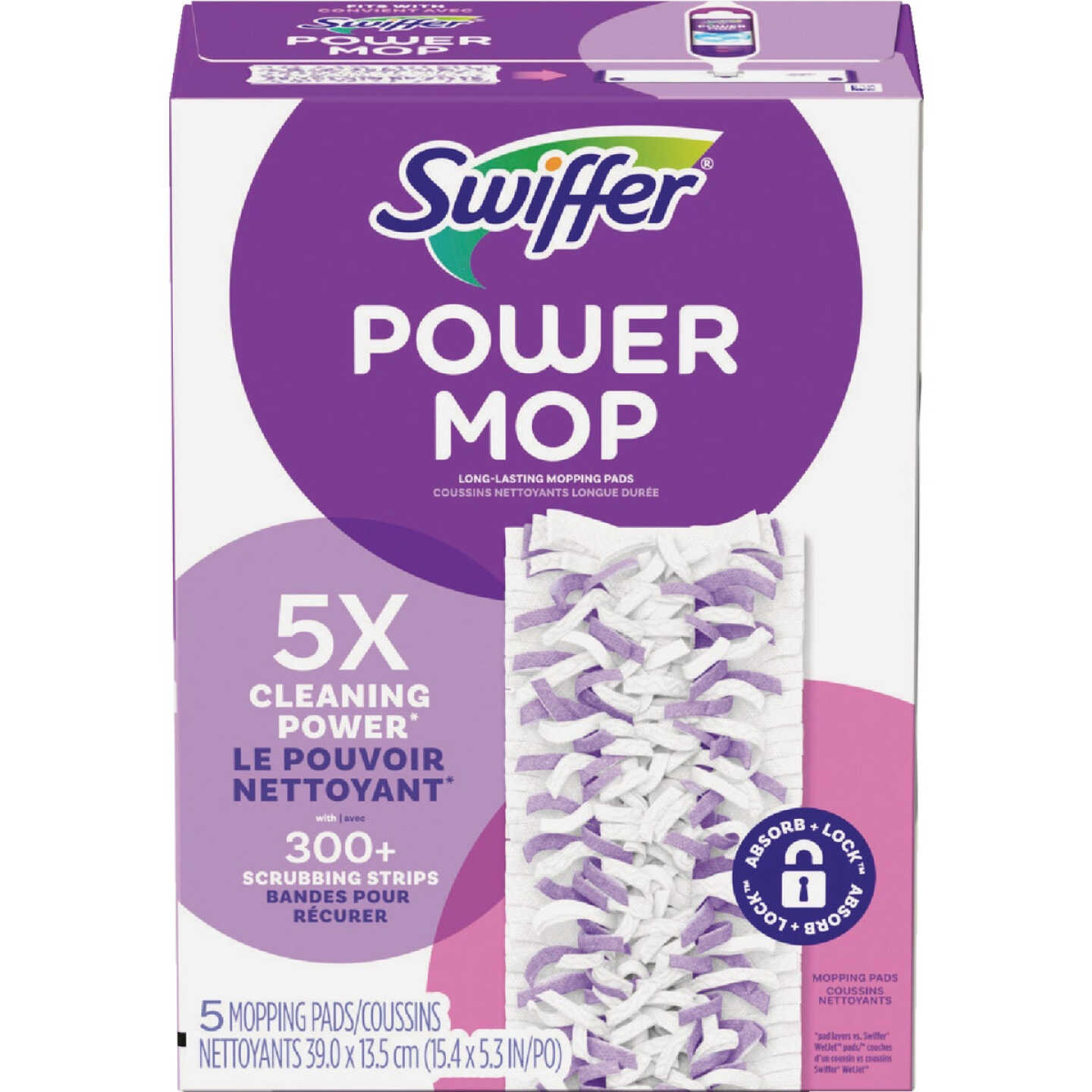 Swiffer PowerMop Multi-Surface Mopping Pad Refill (5-Count) Image 1