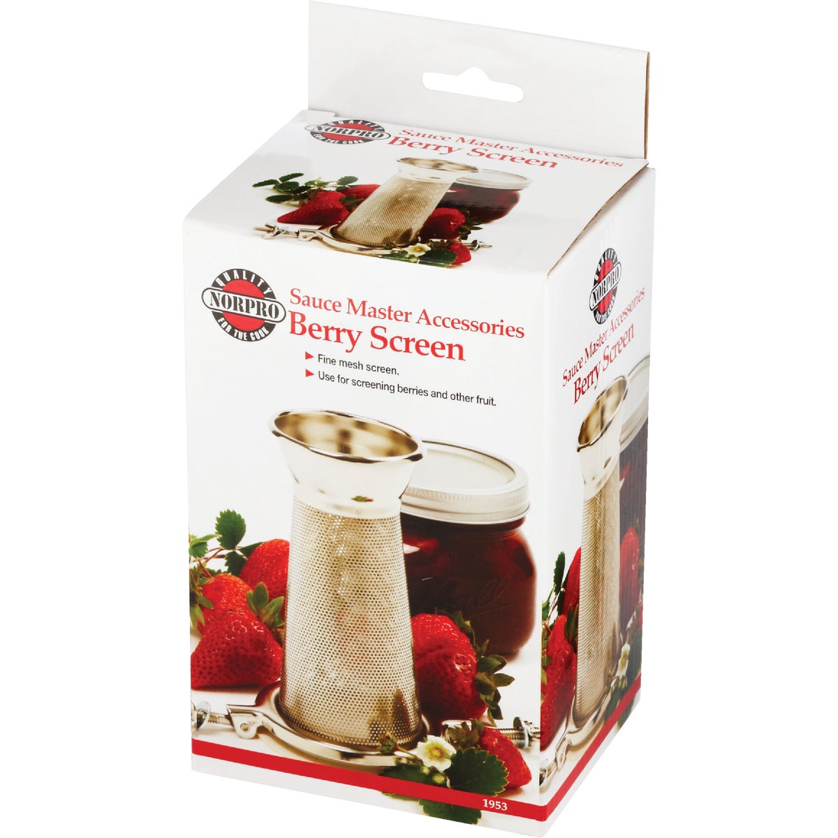 Sauce Master 6 In. x 3.5 In. Vegetable & Fruit Strainer - Berry Strainer Screen Image 3