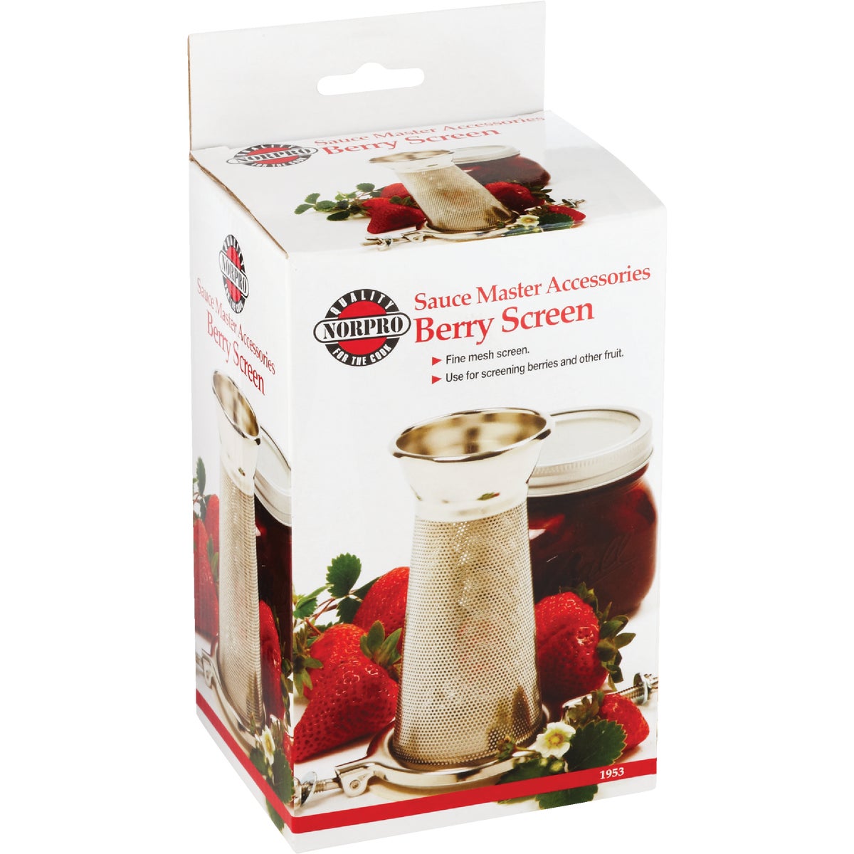 Sauce Master 6 In. x 3.5 In. Vegetable & Fruit Strainer - Berry Strainer Screen Image 4