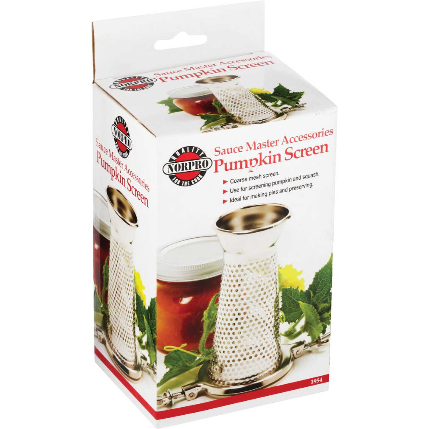 Sauce Master 6 In. x 3.5 In. Vegetable & Fruit Strainer - Pumpkin Strainer Screen Image 4