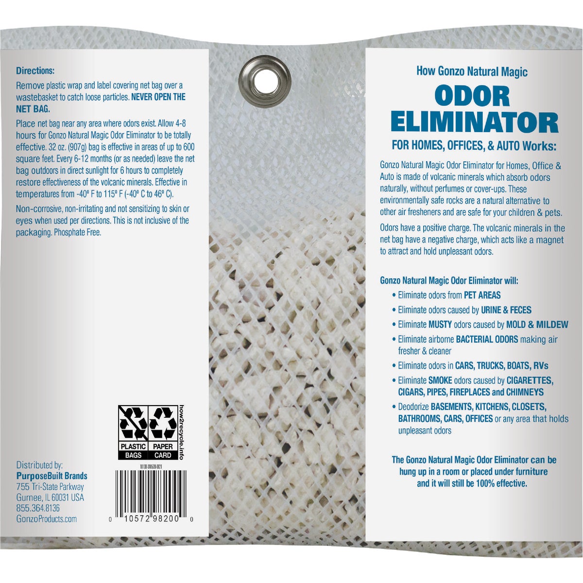 Gonzo Odor Eliminator 32 Oz. Original Scent Solid Air Freshener Image 2