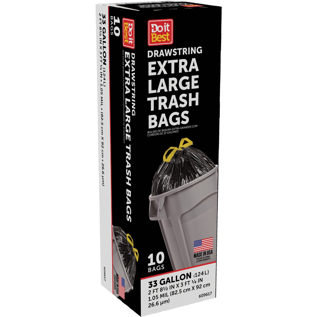 Do it Best 33 Gal. Extra Large Black Trash Bag (10-Count) Image 5