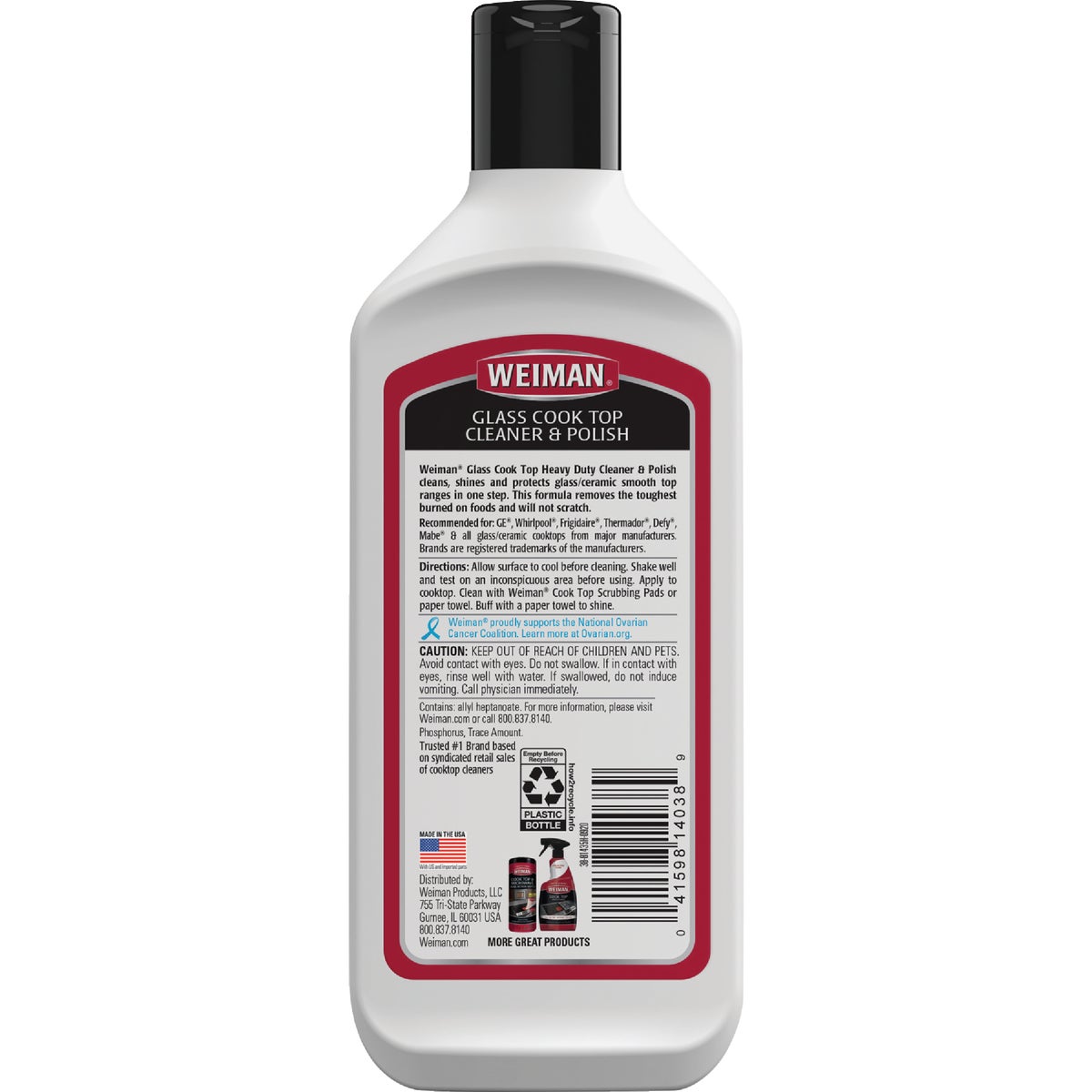 Weiman 10 Oz. Glass Cook Top Cleaner & Polish Image 2