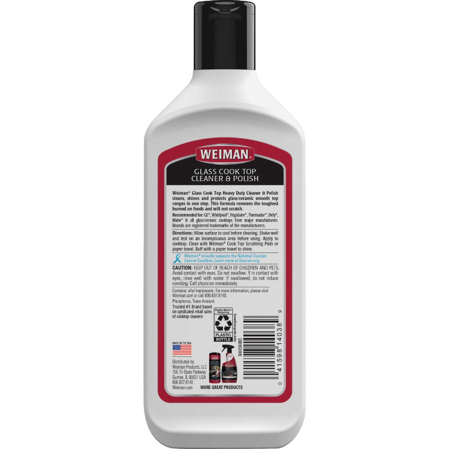 Weiman 10 Oz. Glass Cook Top Cleaner & Polish Image 2
