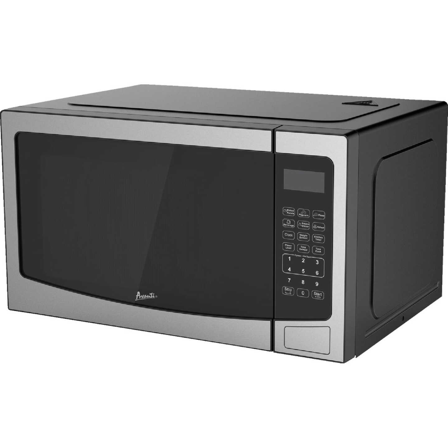 Avanti 1.1CF 1000W Black with Stainless Steel Front Microwave Image 1