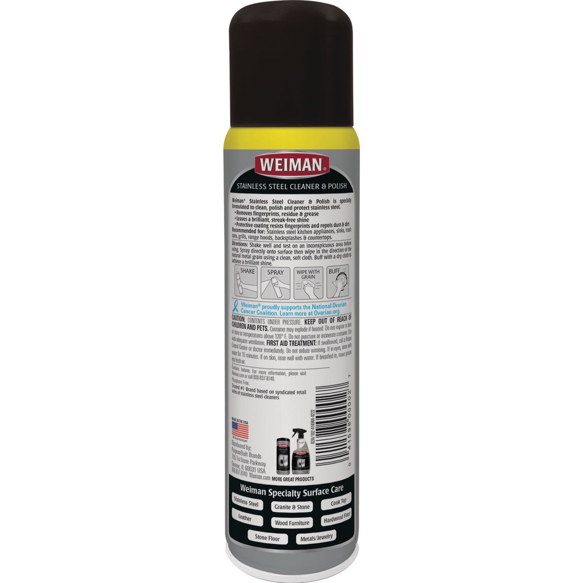 Weiman 12 Oz. Aerosol Stainless Steel Cleaner & Polish Image 4