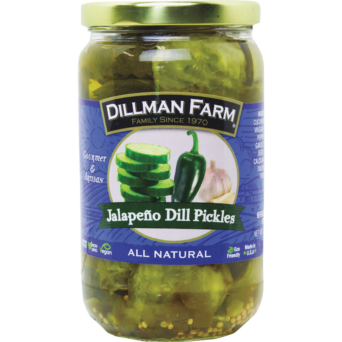 Dillman Farm Jalapeno Dill Pickles