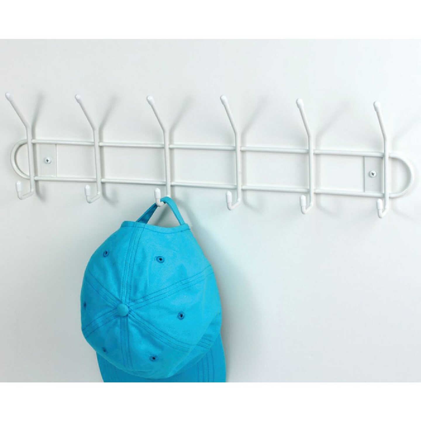 Spectrum White 6 Hook Rail Image 1