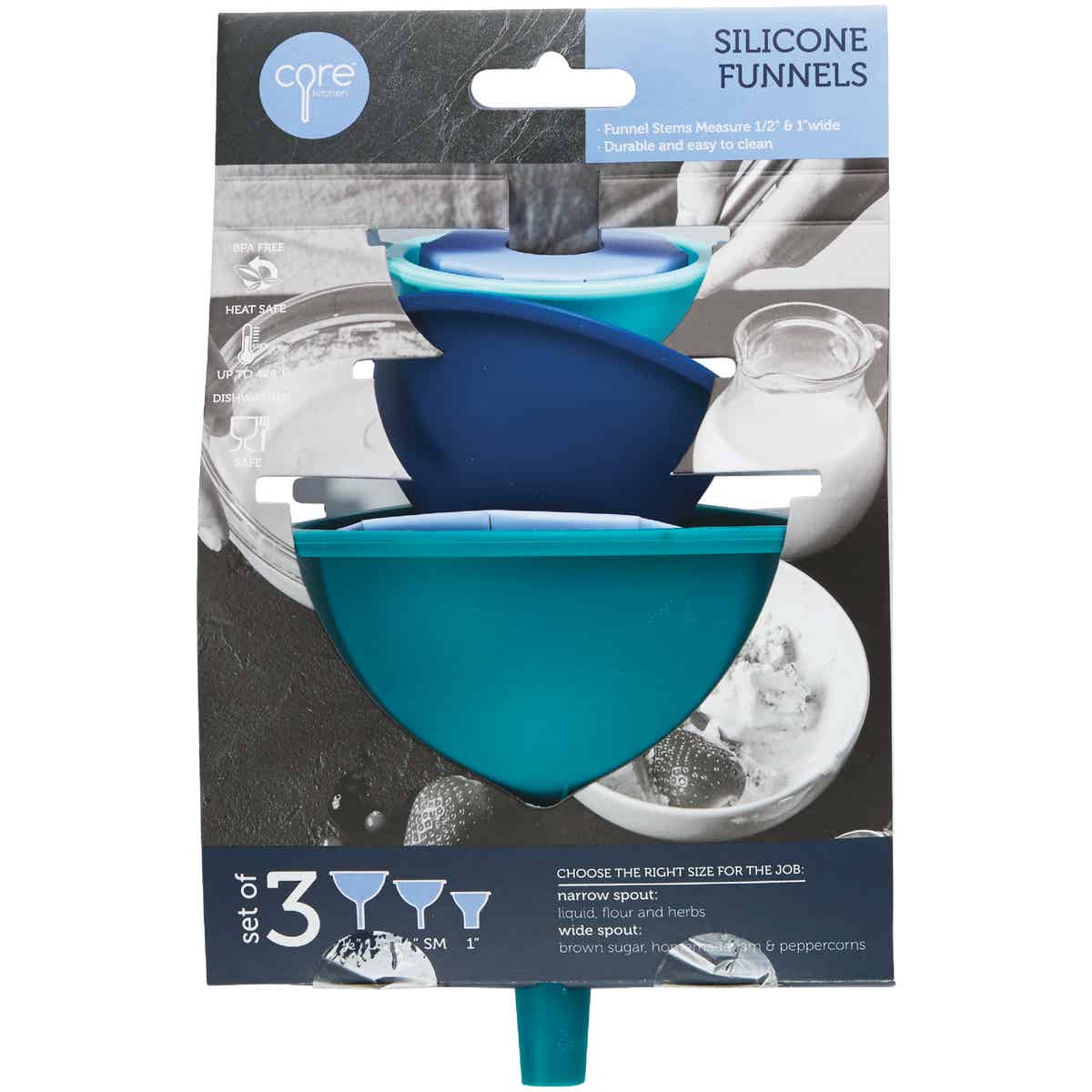Core Kitchen Silicone Funnels (3-Piece) Image 2