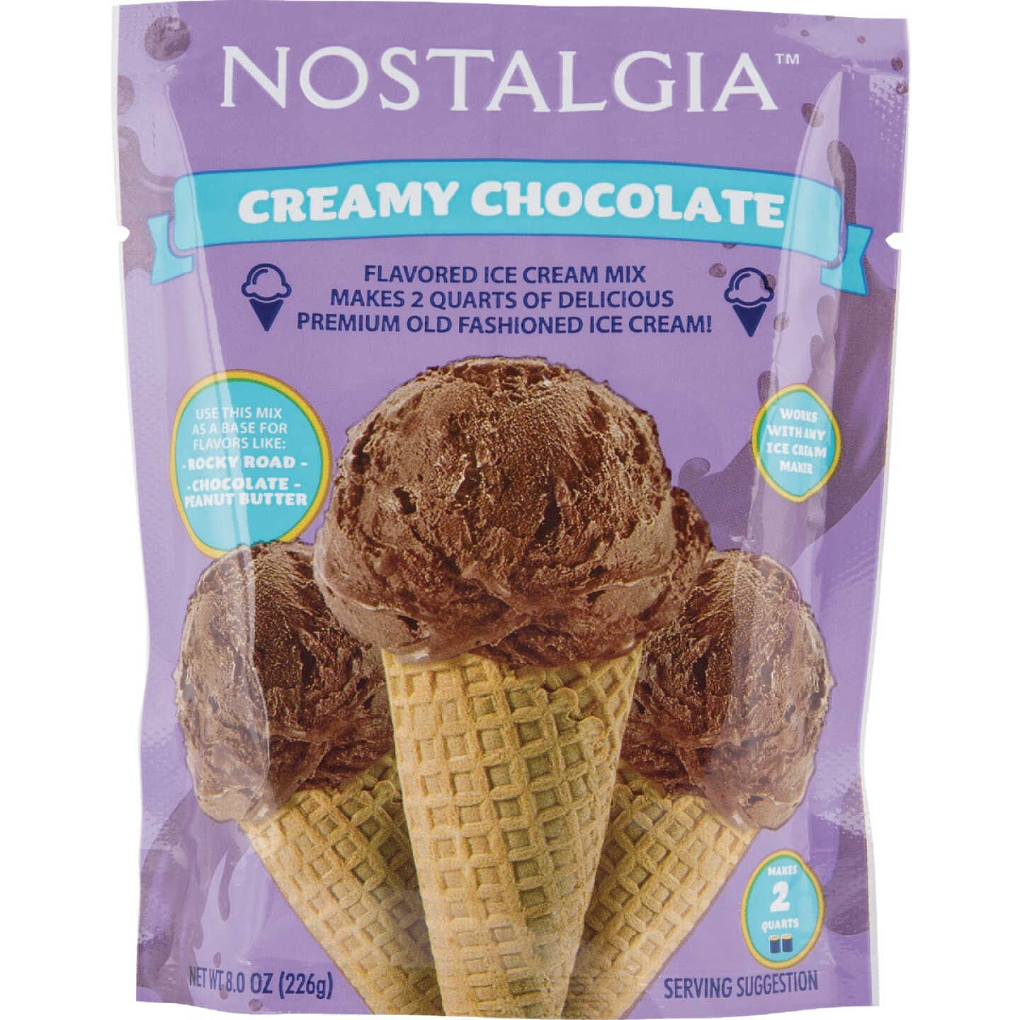 Nostalgia 8 Oz. Chocolate Individual Ice Cream Packet Image 1