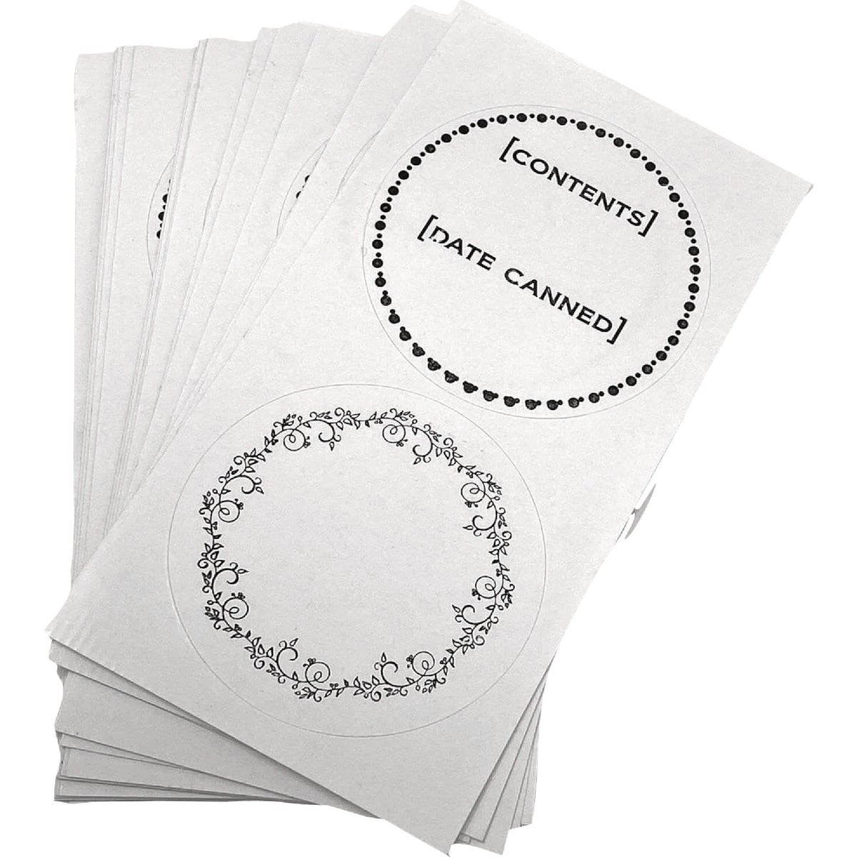 Norpro 2 In. W x 2 In. H Round Jar Label, 2 Styles (36-Pack) Image 1