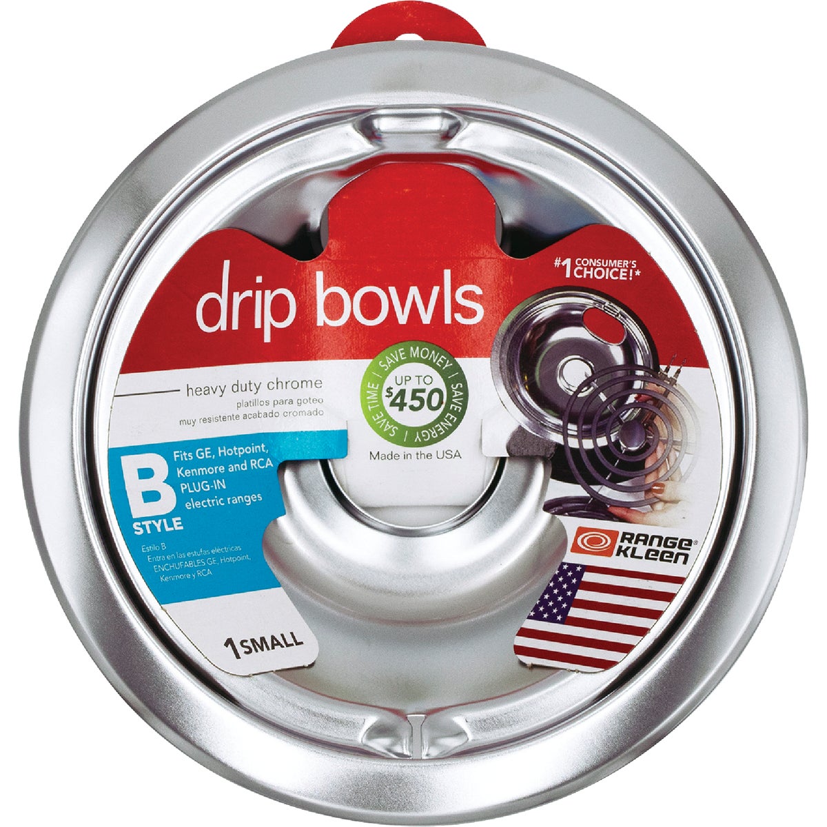 Range Kleen Electric 6" Style B Round Chrome Drip Pan Image 2