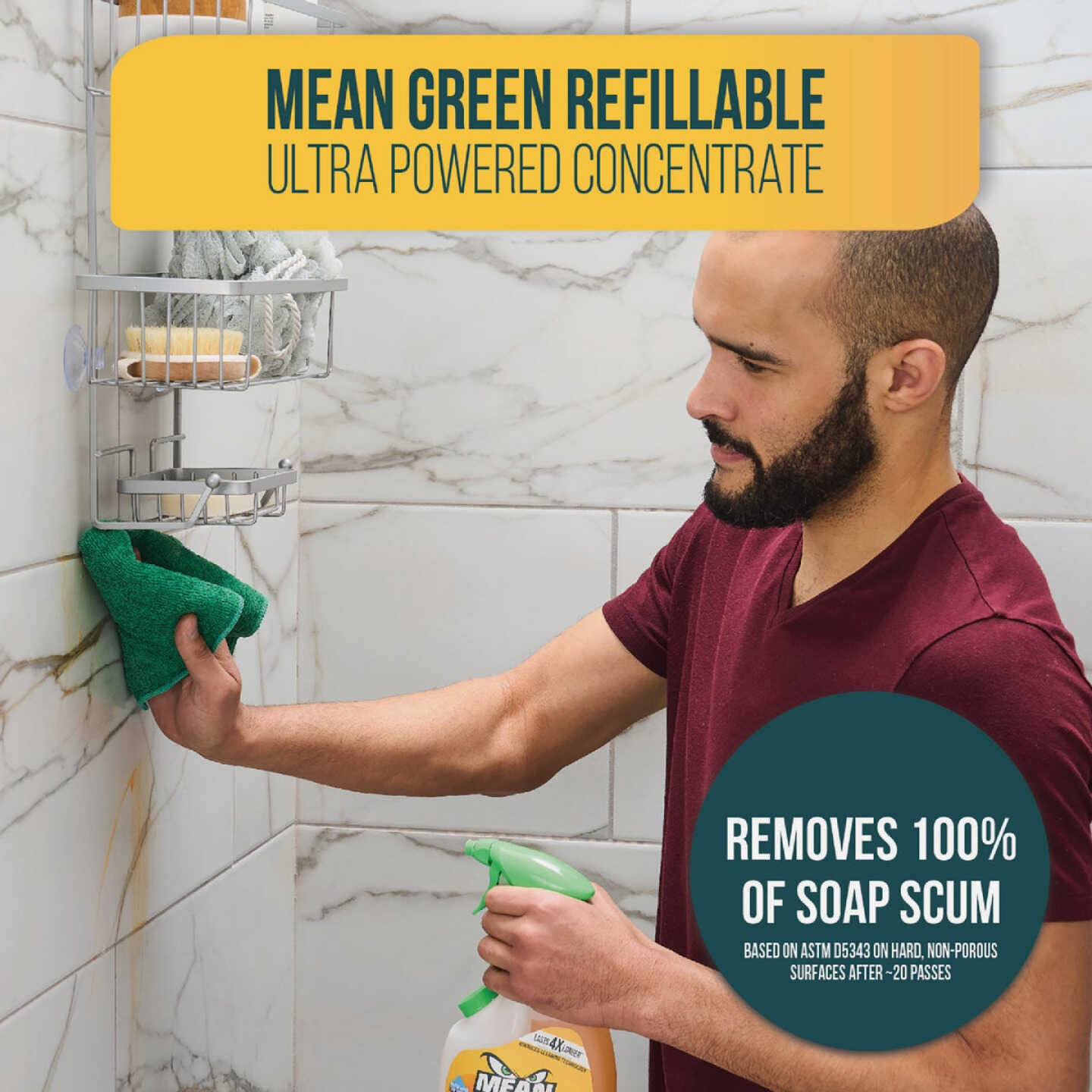 Mean Green 28 Oz. Tropical Breeze Refillable Bathroom Cleaner Image 3