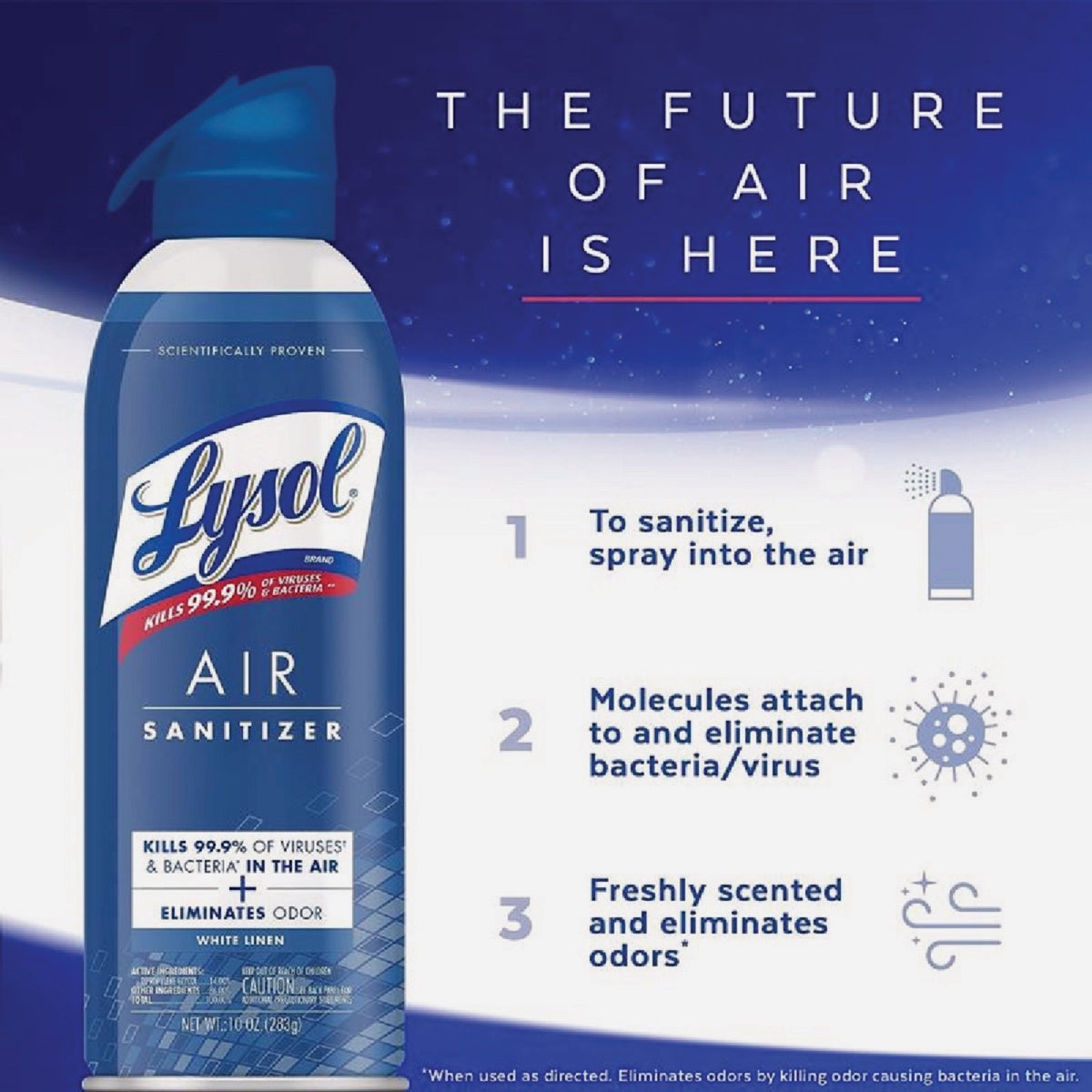 Lysol 10 Oz. White Linen Air Sanitizer Spray Image 4