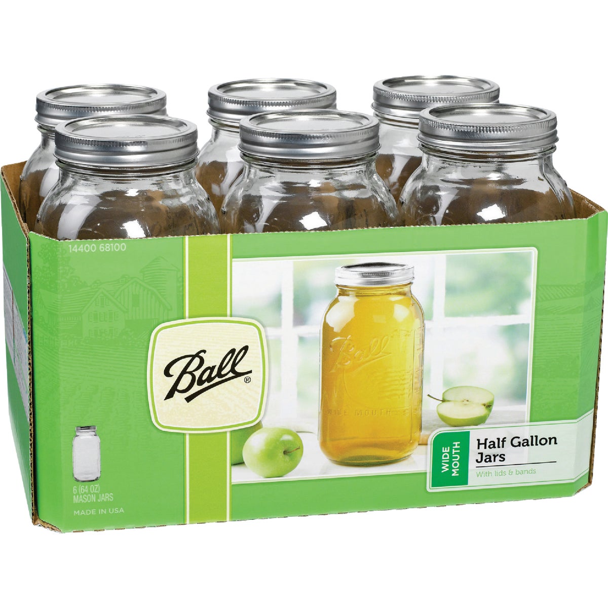 Ball 1/2 Gal. Wide Mouth Mason Jar (6-Count)