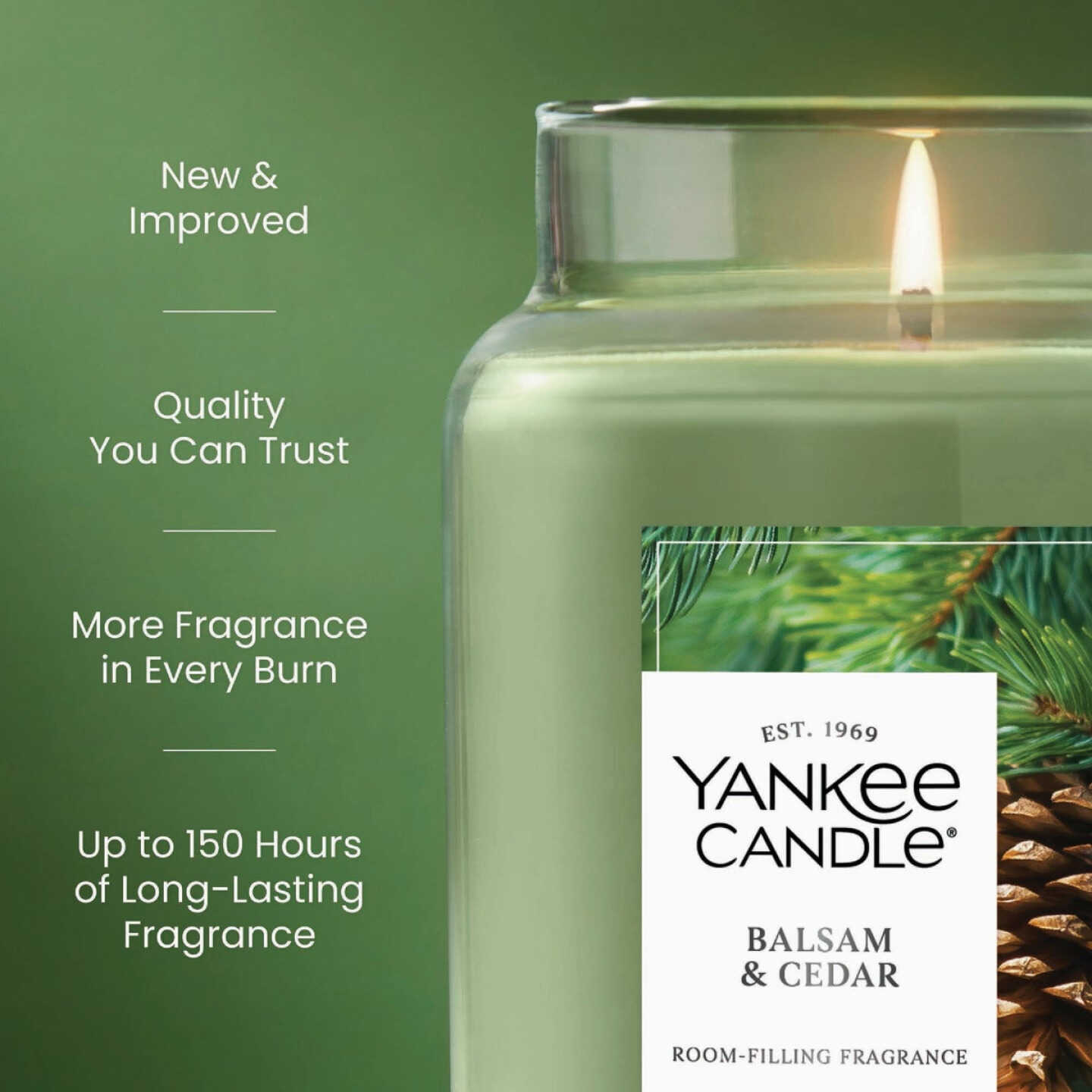 Yankee Candle 22 Oz. Balsam & Cedar Large Jar Candle Image 5