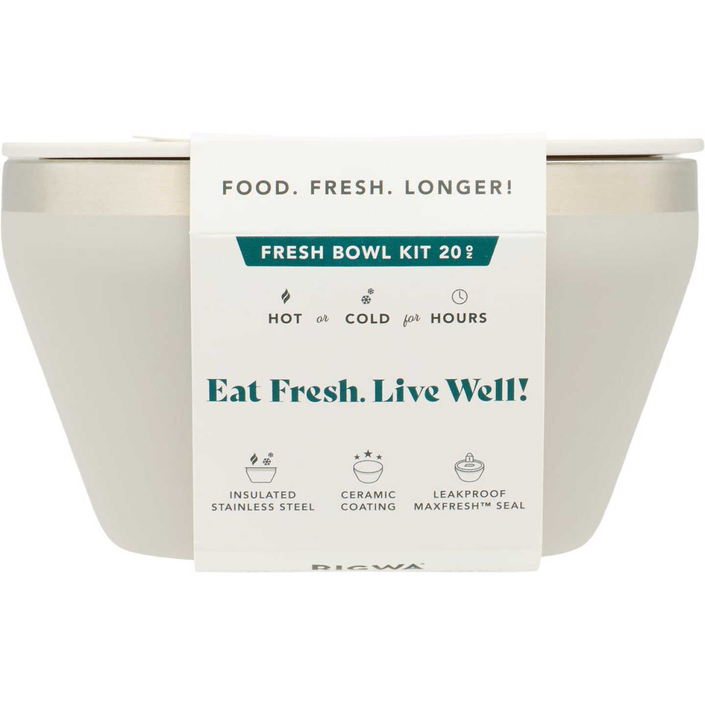 Rigwa Life 20 Oz. Fresh Bowl Kit, Oyster Image 2