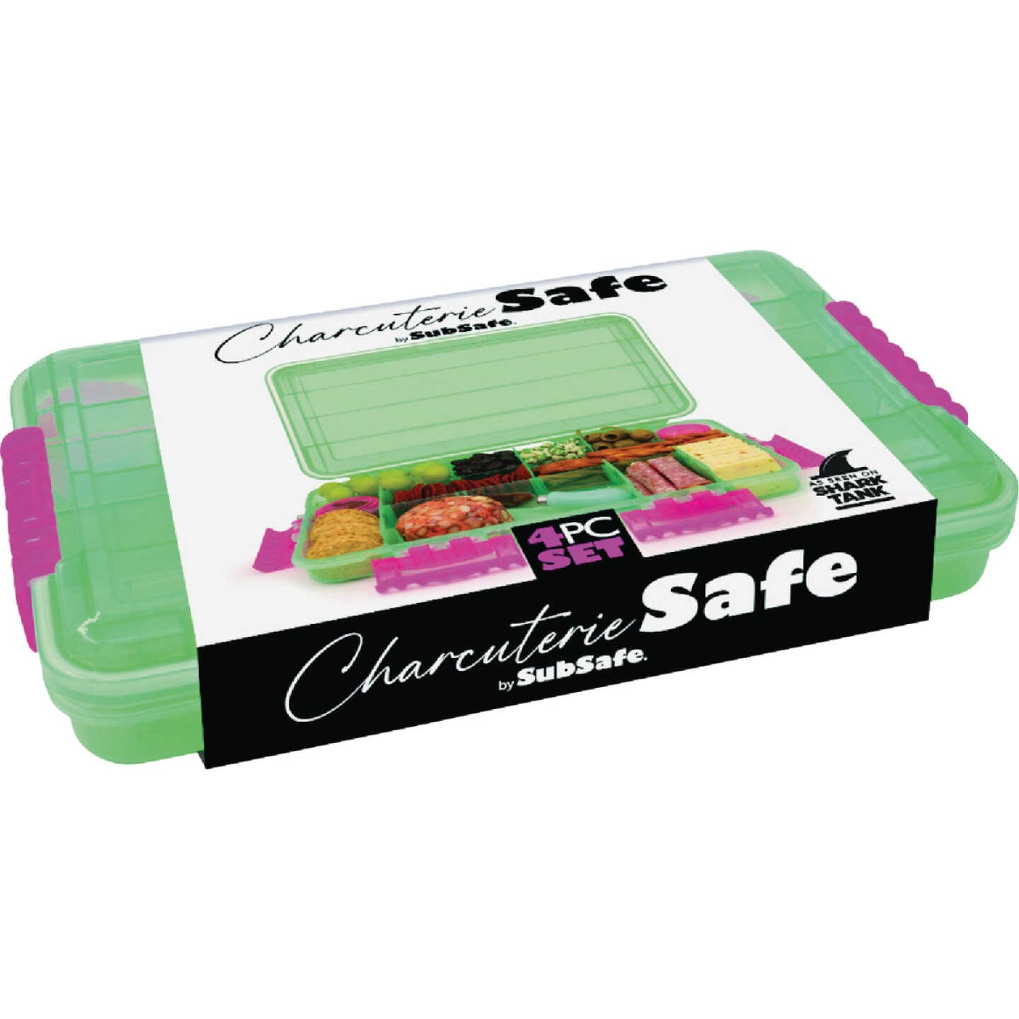 SubSafe Charcuterie Safe Seafoam Green & Hot Pink Food Storage Set Image 2