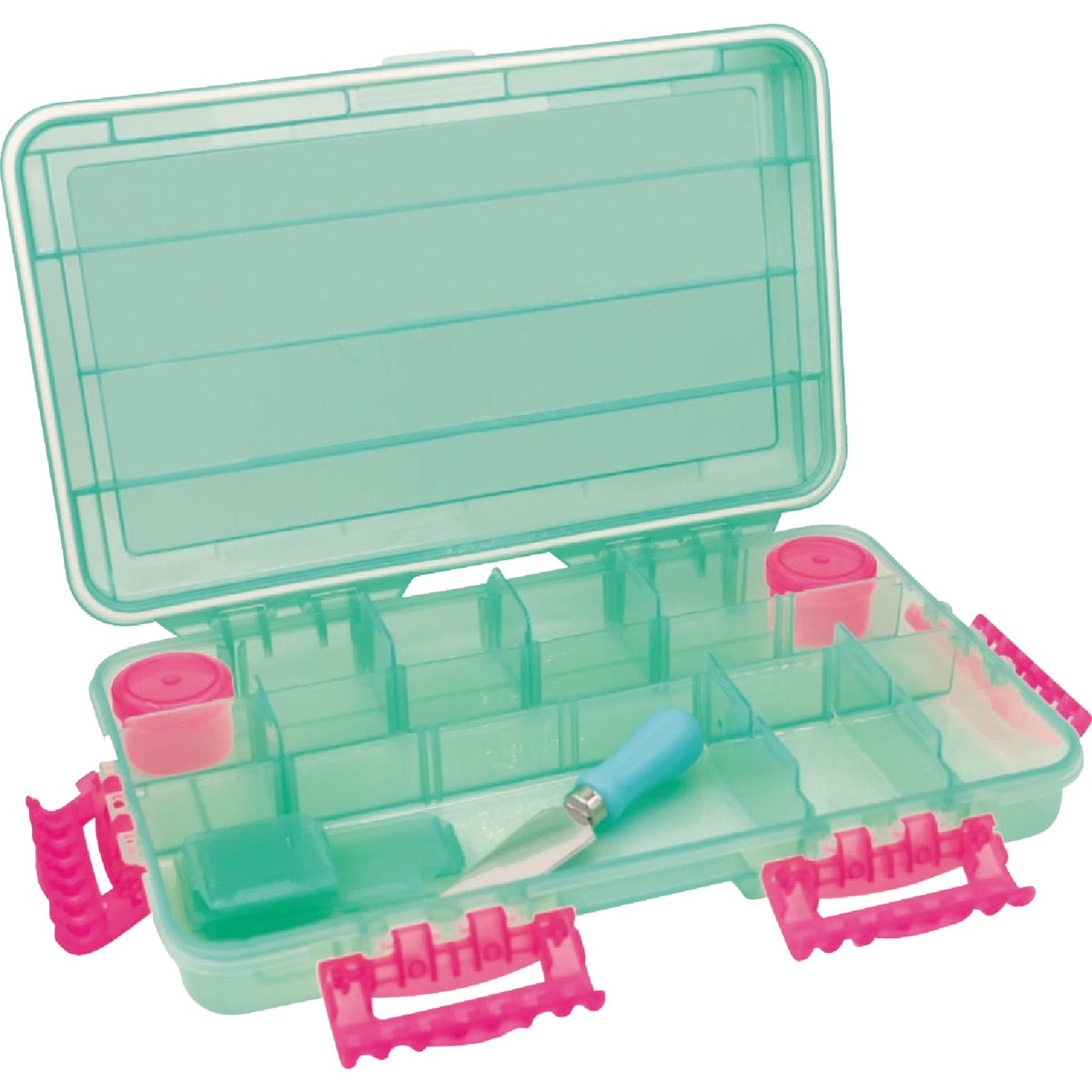 SubSafe Charcuterie Safe Seafoam Green & Hot Pink Food Storage Set Image 4