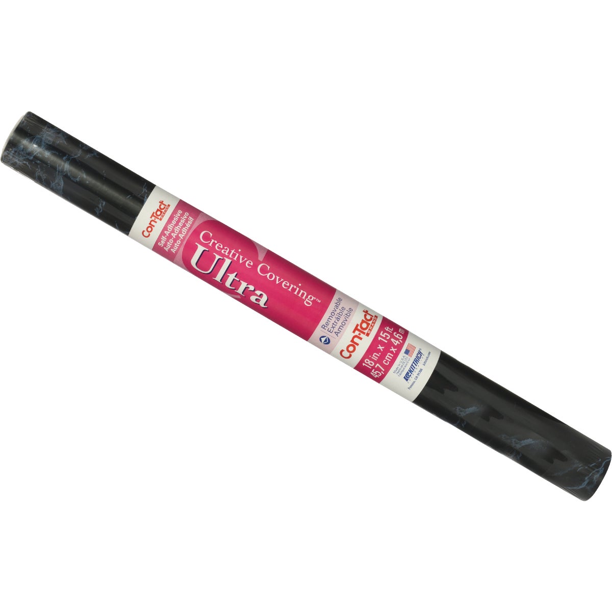 Con-Tact Creative Covering 18 In. x 9 Ft. Black Marble Self-Adhesive Shelf Liner