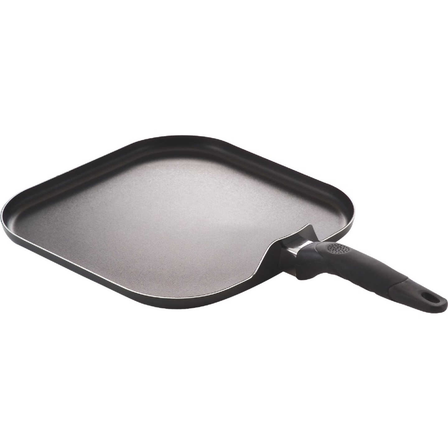 Mirro Get a Grip 2.0 11 In. Square Black Ceramic Griddle with Soft Touch Handle Image 1