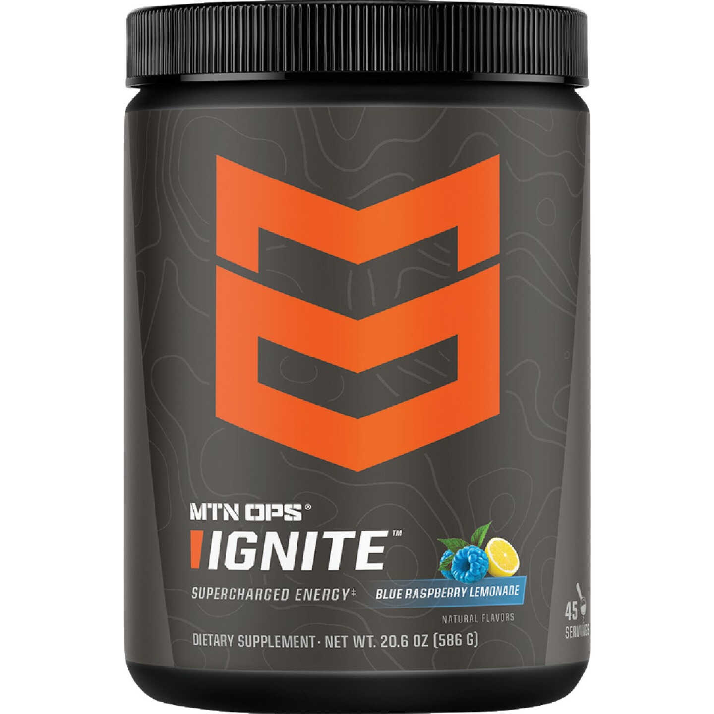 MTN OPS Ignite Blue Raspberry Scoop Energy Drink Mix Image 2