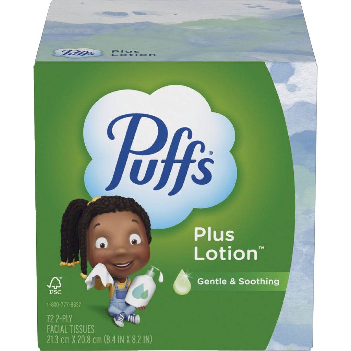 Puffs Plus Lotion Facial Tissus 1 Mega Cube (72-Count)