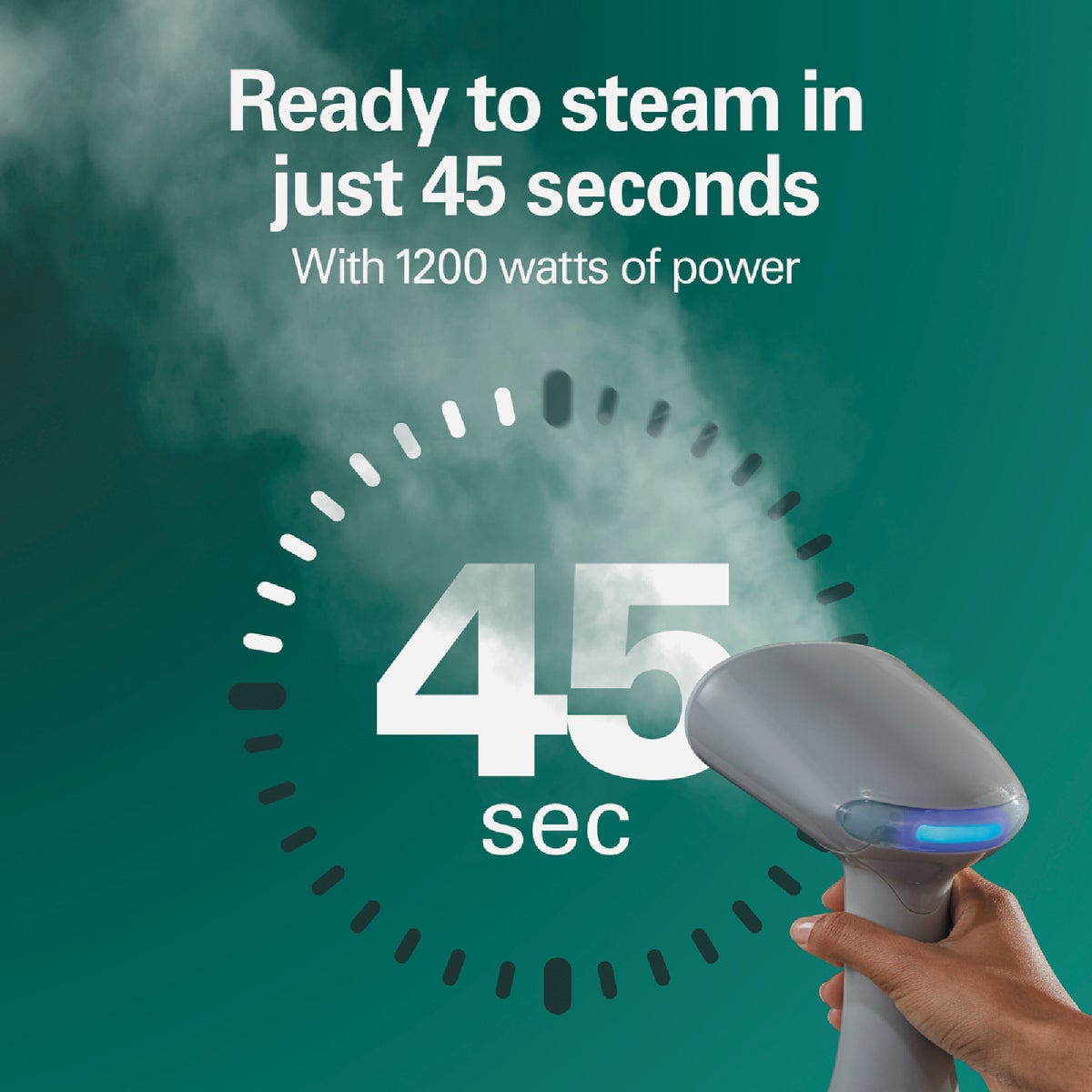 Hamilton Beach 1200W Gray Handheld Garment Steamer Image 3