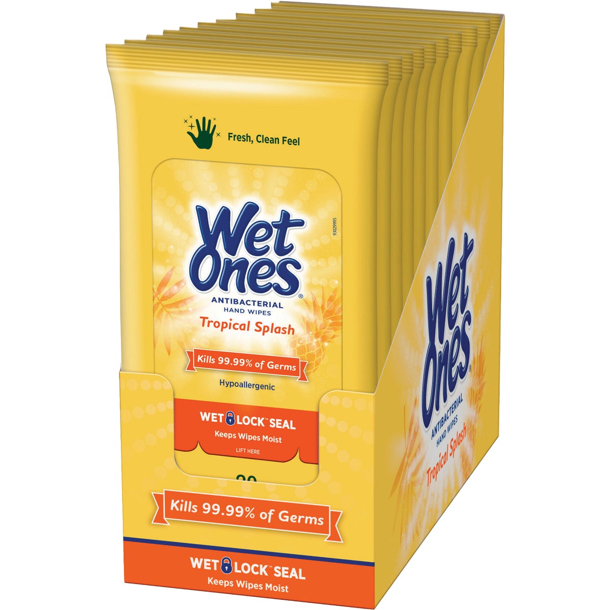 Wet Ones Tropical Splash Antibacterial Disinfectant Individual Hand Cleaning Wipes (20-Count) Image 3