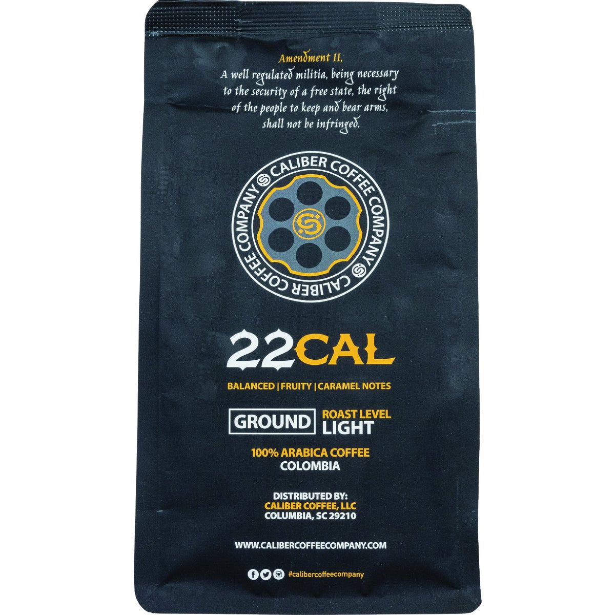 Caliber Coffee .22 Cal Ground Light Roast, 12 Oz. Bag