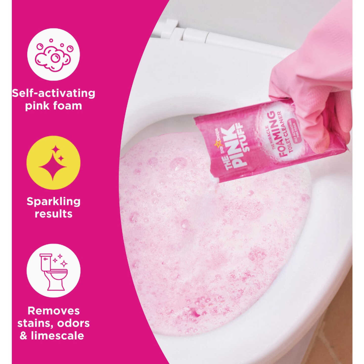 The Pink Stuff Miracle Power Foaming Toilet Cleaner (2-Pk.) Image 2