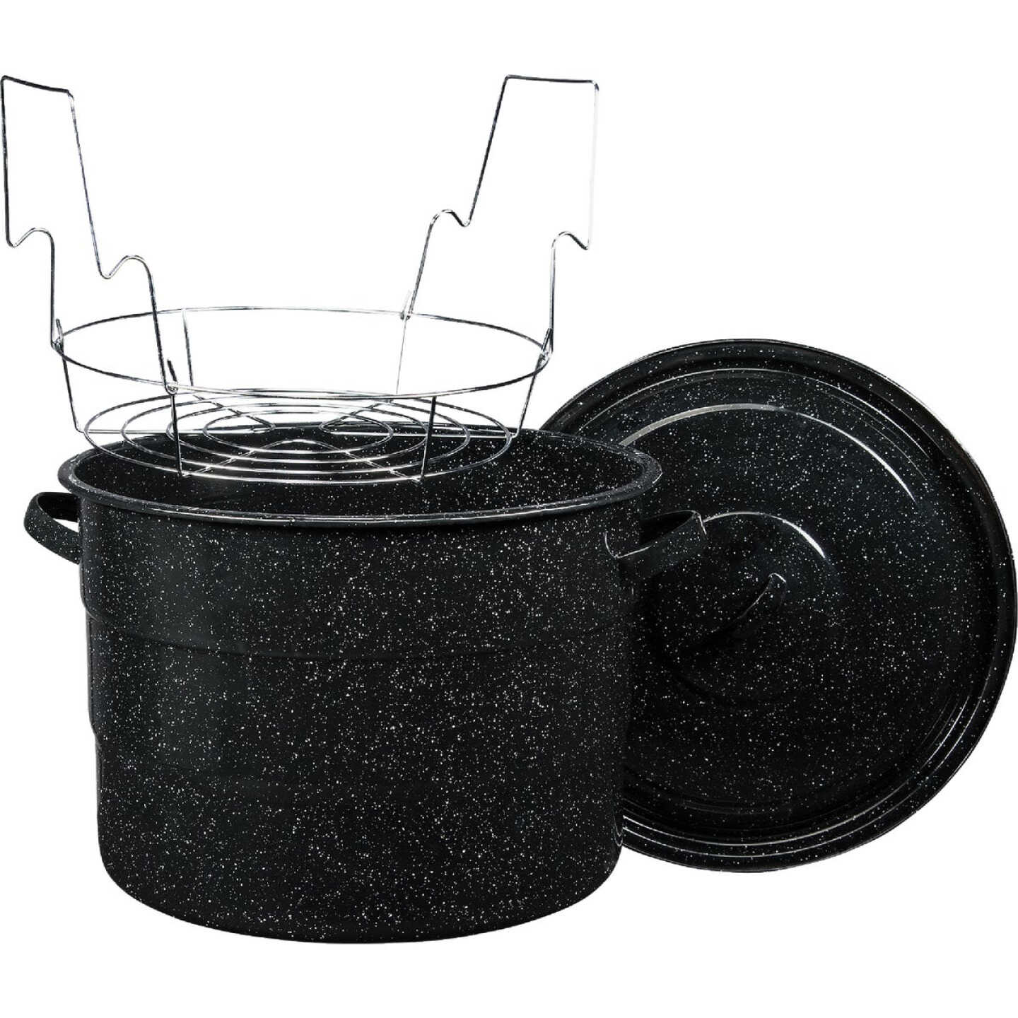 GraniteWare 21 Qt. Black Canner With Jar Rack Image 1