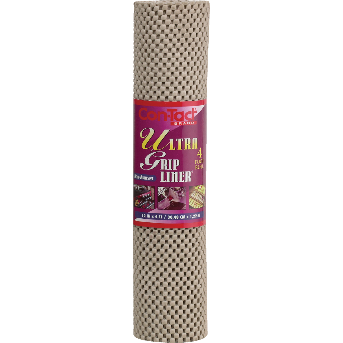 Con-Tact 12 In. x 4 Ft. Taupe Grip Premium Non-Adhesive Shelf Liner Image 2