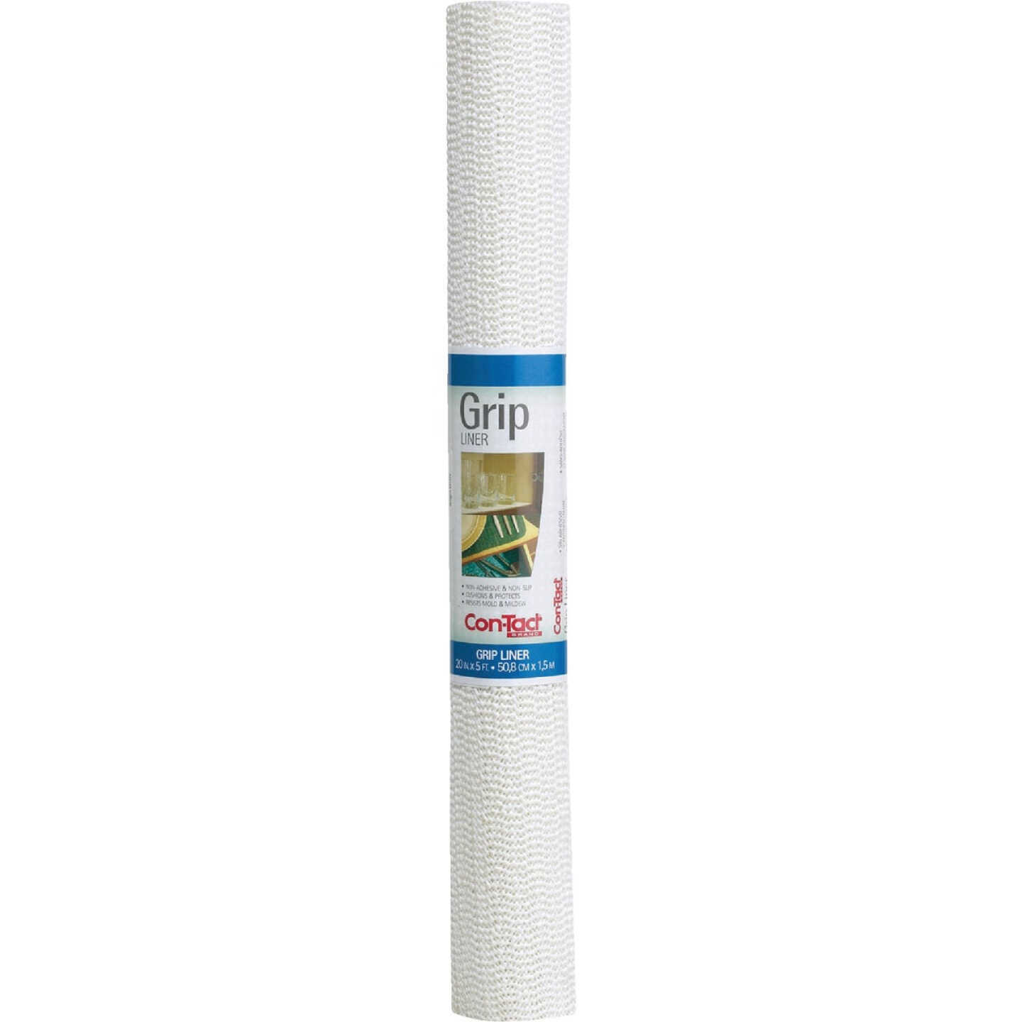 Con-Tact 20 In. x 5 Ft. White Beaded Grip Non-Adhesive Shelf Liner Image 2