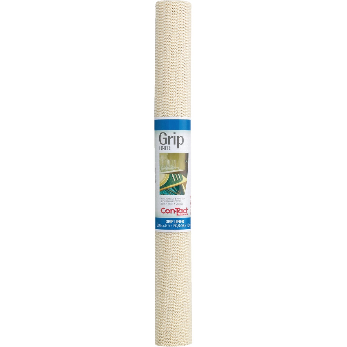 Con-Tact 20 In. x 5 Ft. Almond Beaded Grip Non-Adhesive Shelf Liner Image 2