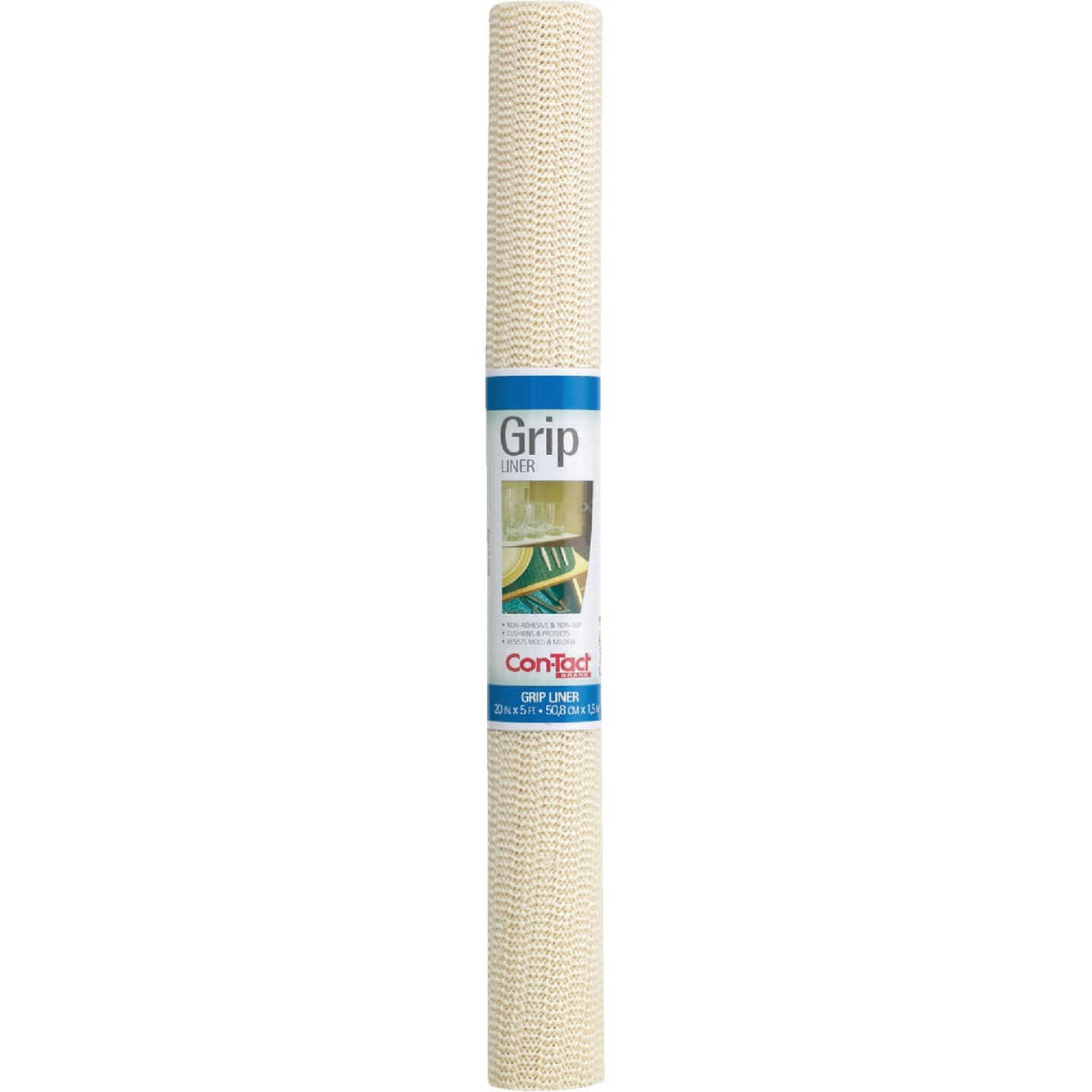 Con-Tact 20 In. x 5 Ft. Almond Beaded Grip Non-Adhesive Shelf Liner Image 2