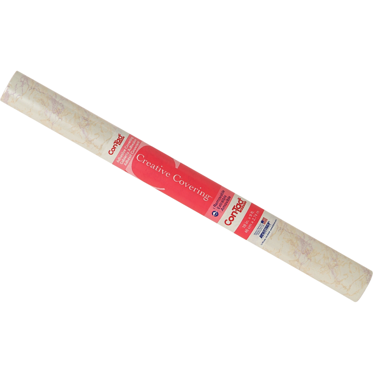 Con-Tact Creative Covering 18 In. x 9 Ft. Beige Marble Self-Adhesive Shelf Liner Image 1