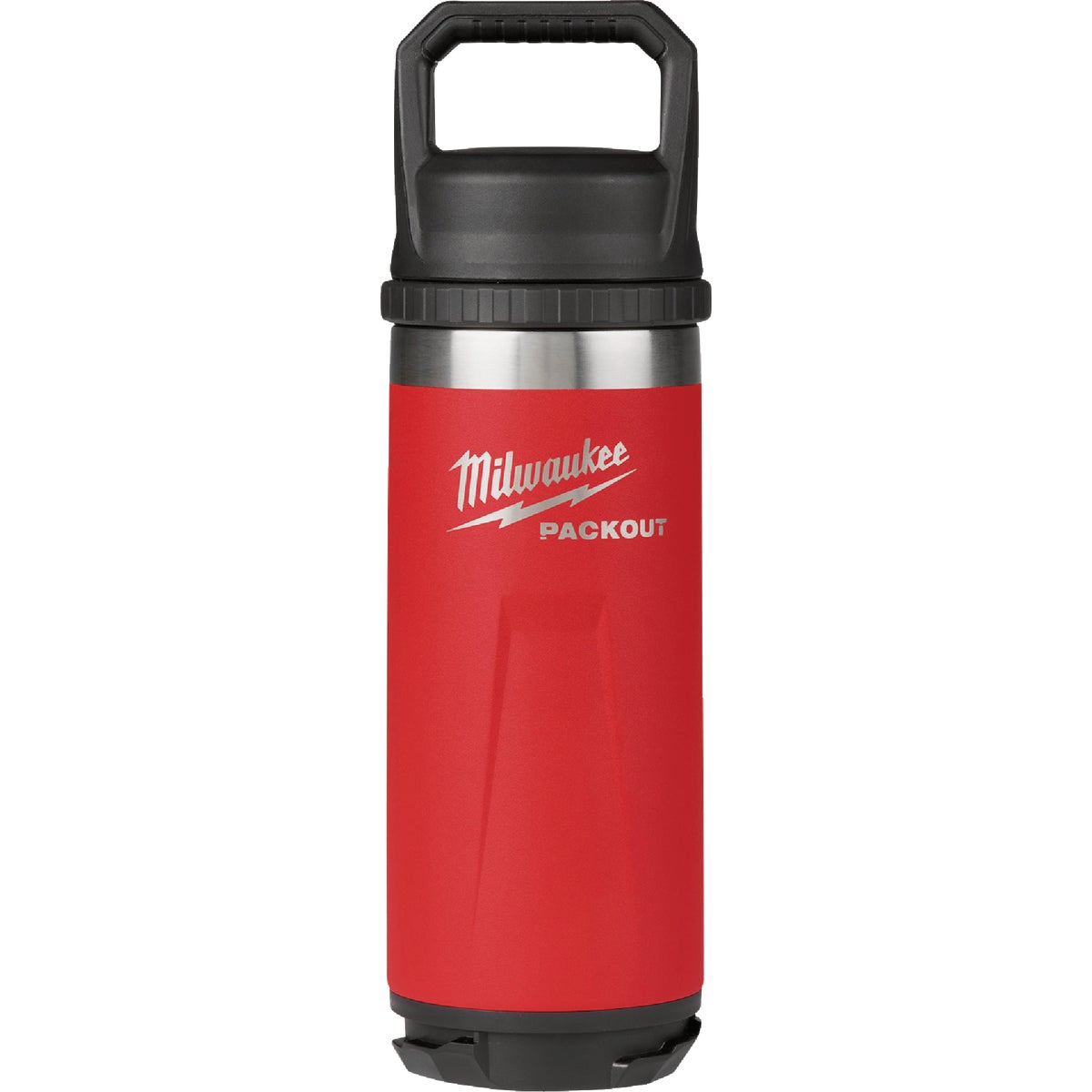 Milwaukee PACKOUT 18 Oz. Red Insulated Bottle with Chug Lid Image 1