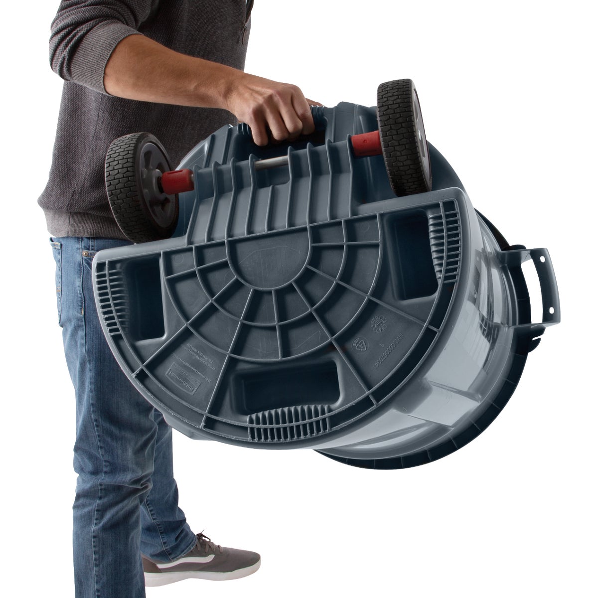 Rubbermaid Commercial Brute 44 Gal. Gray Vented Wheeled Container Image 4