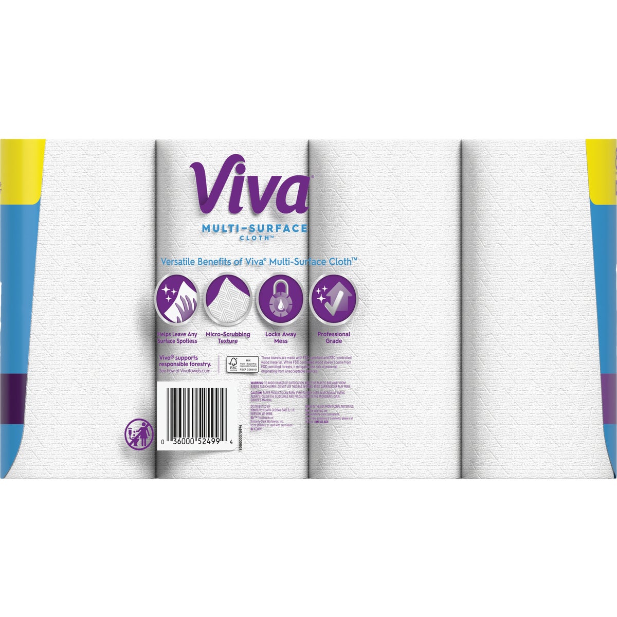 Viva Multi-Surface Cloth Paper Towels (8 Double Rolls) Image 4