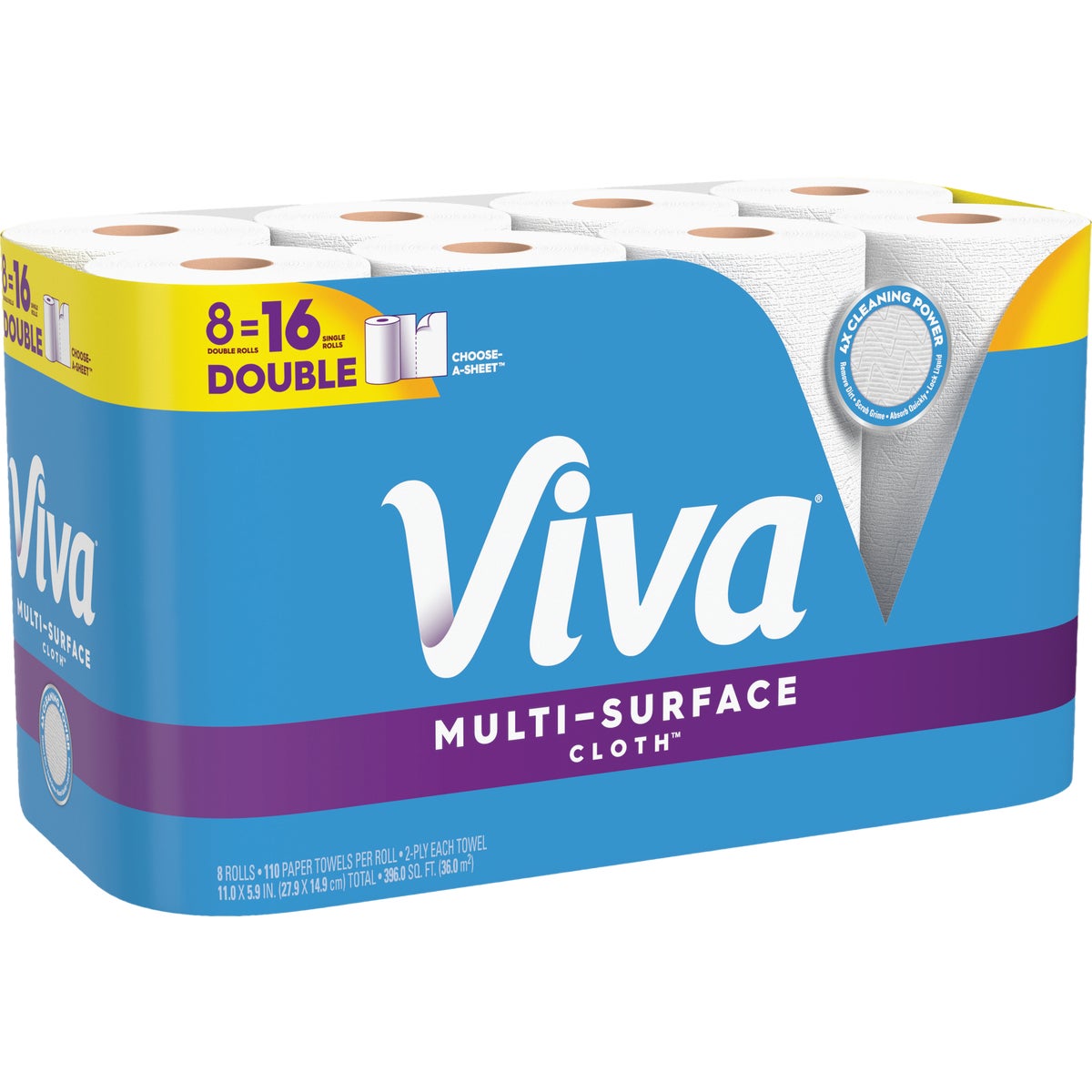 Viva Multi-Surface Cloth Paper Towels (8 Double Rolls) Image 3