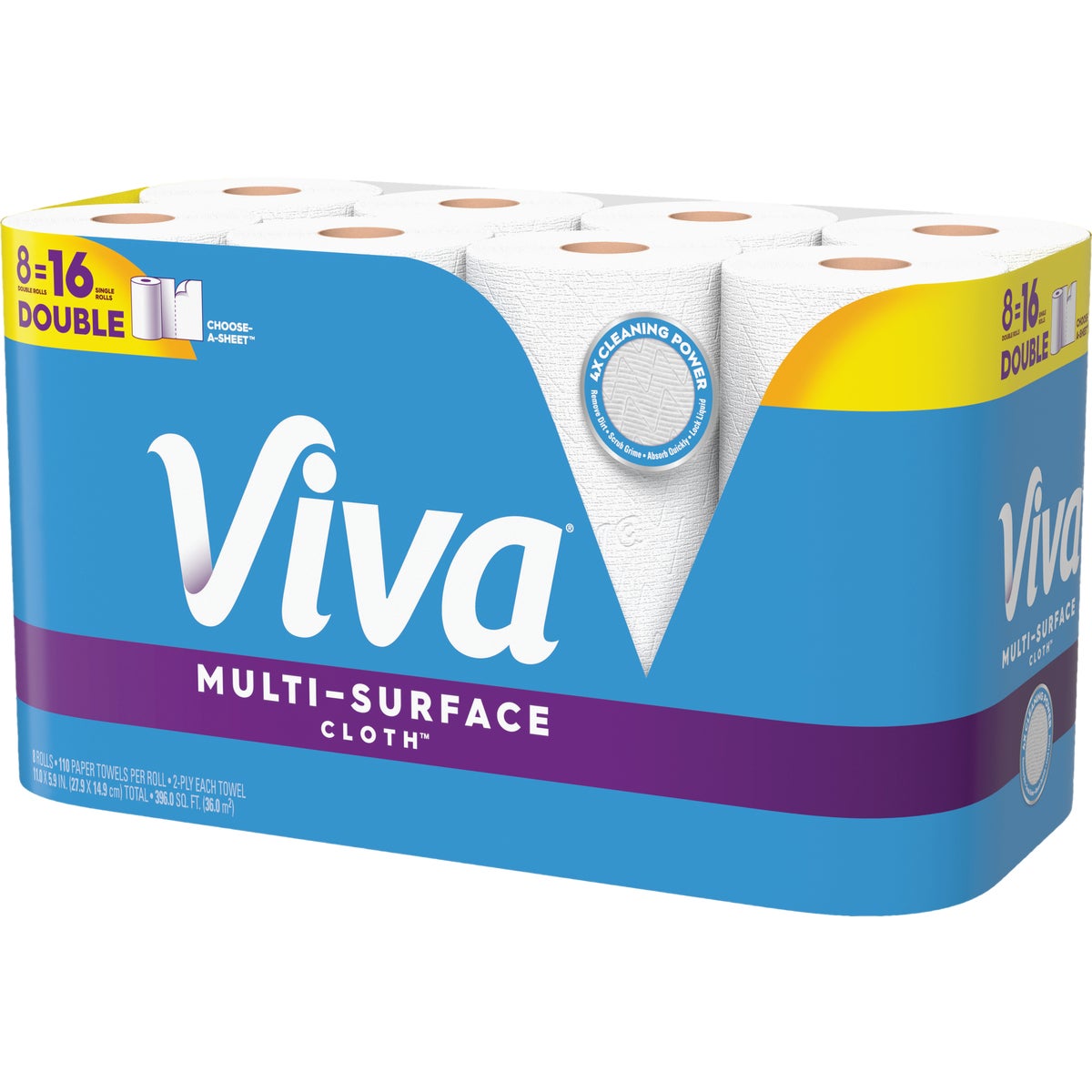 Viva Multi-Surface Cloth Paper Towels (8 Double Rolls) Image 2