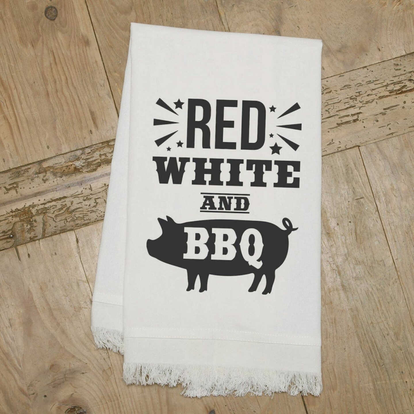 Second Nature Red, White & BBQ Kitchen Towel Image 1