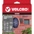 VELCRO Brand Industrial Strength Extreme Black 4 In. x 6 In. Adhesive Hook & Loop Strip (3 Ct.) Image 1